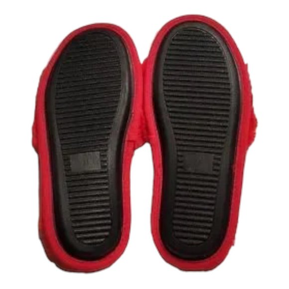 VS PINK Faux Fur Slippers Red Various Sizes - Picture 3 of 3
